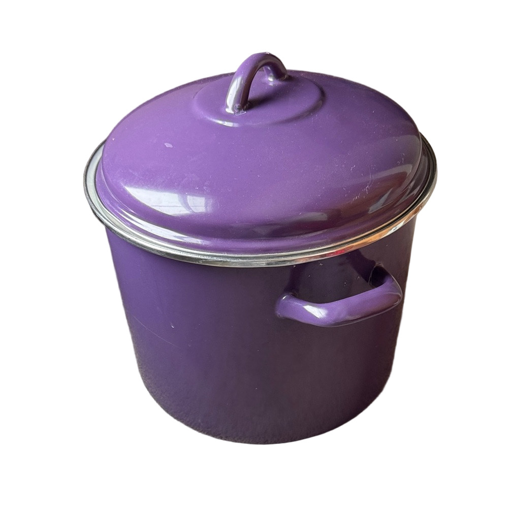 Tivoli Purple Enamel Steel 12 Quart Stock Pot With Lid Vintage Cookware